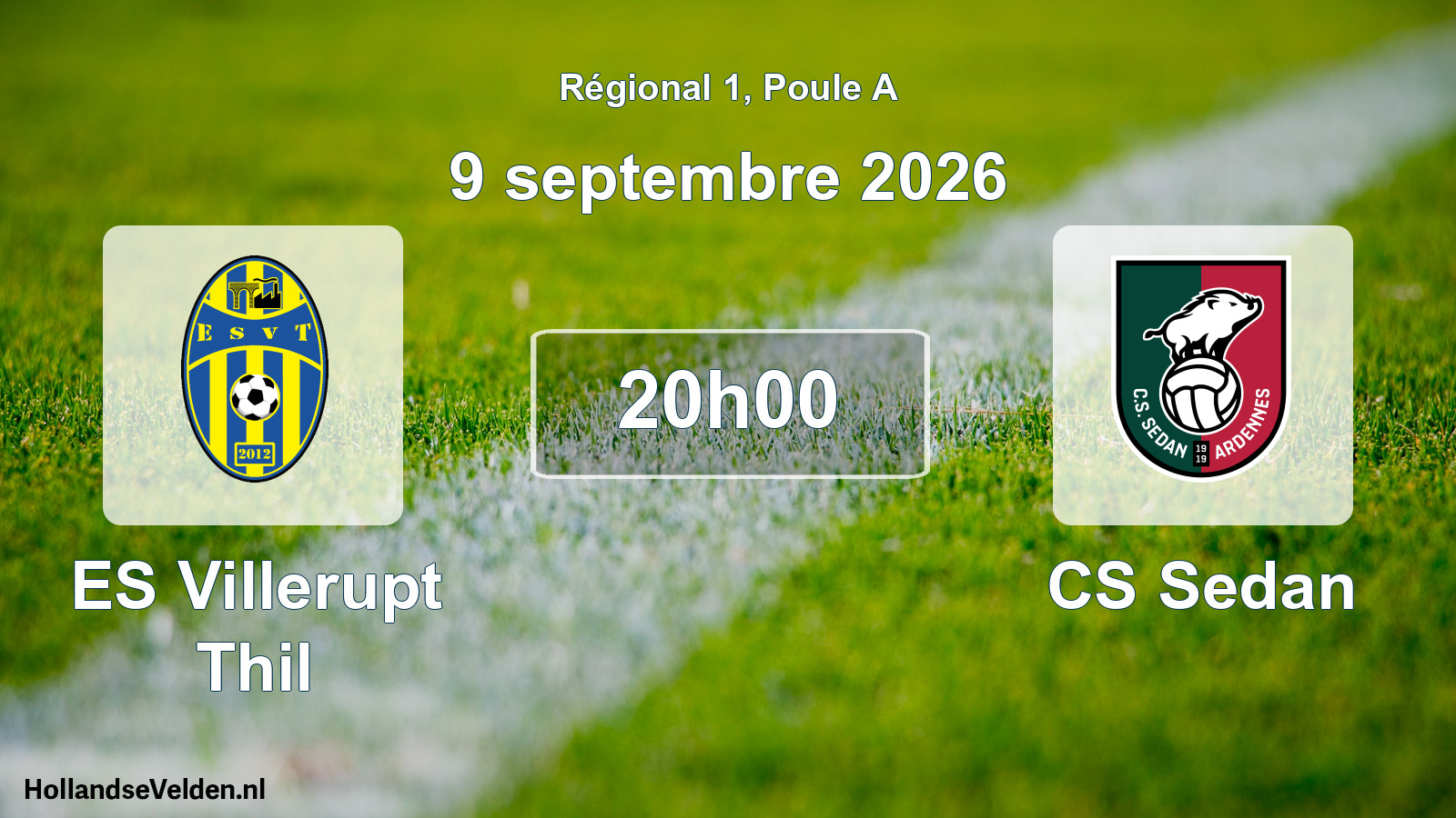 Match programmé: ES Villerupt Thil - CS Sedan (9 septembre 2026)