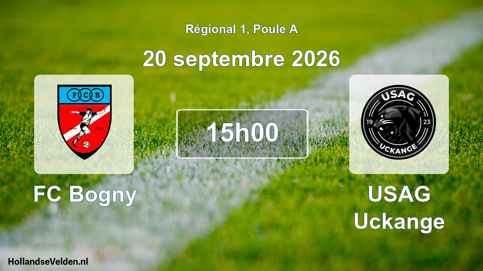 Match programmé: FC Bogny - USAG Uckange (20 septembre 2026)