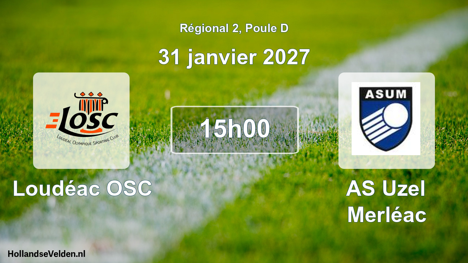Scheduled Match: Loudéac OSC - AS Uzel Merléac (31 January 2027)