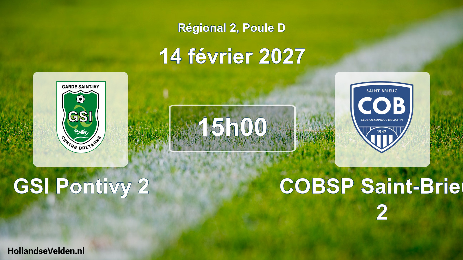 Scheduled Match: GSI Pontivy 2 - COBSP Saint-Brieuc 2 (14 February 2027)
