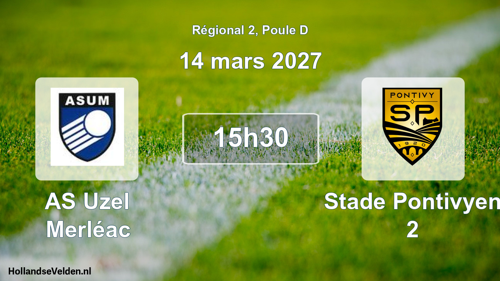 Match programmé: AS Uzel Merléac - Stade Pontivyen 2 (14 mars 2027)