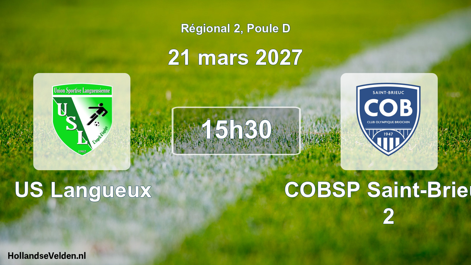 Scheduled Match: US Langueux - COBSP Saint-Brieuc 2 (21 March 2027)