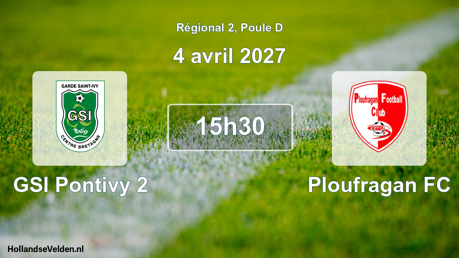 Match programmé: GSI Pontivy 2 - Ploufragan FC (4 avril 2027)