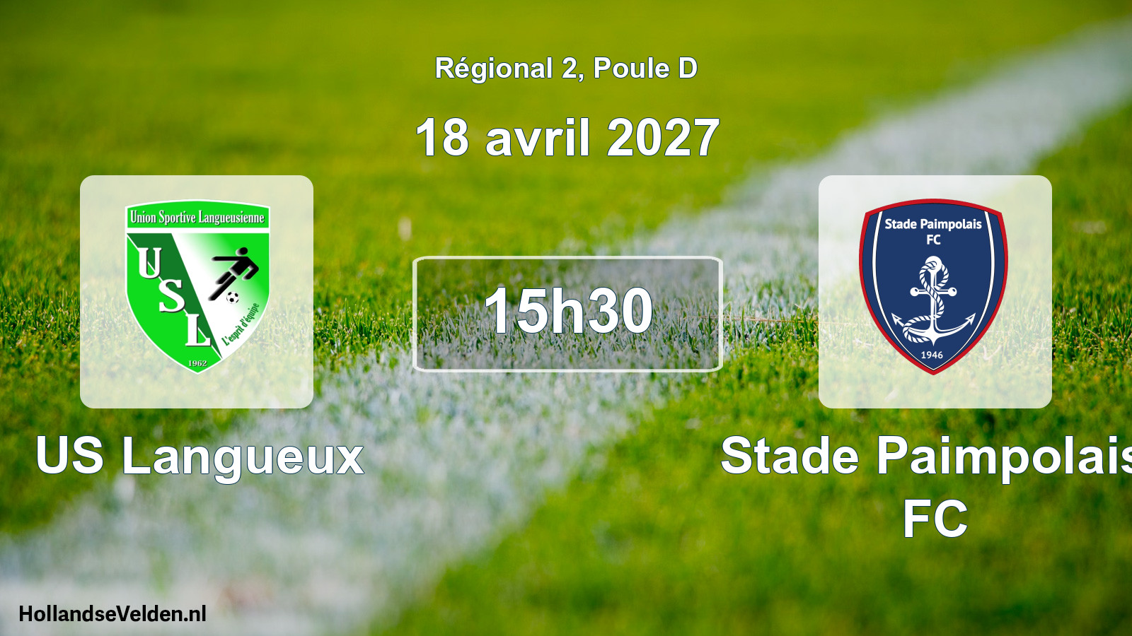 Match programmé: US Langueux - Stade Paimpolais FC (18 avril 2027)