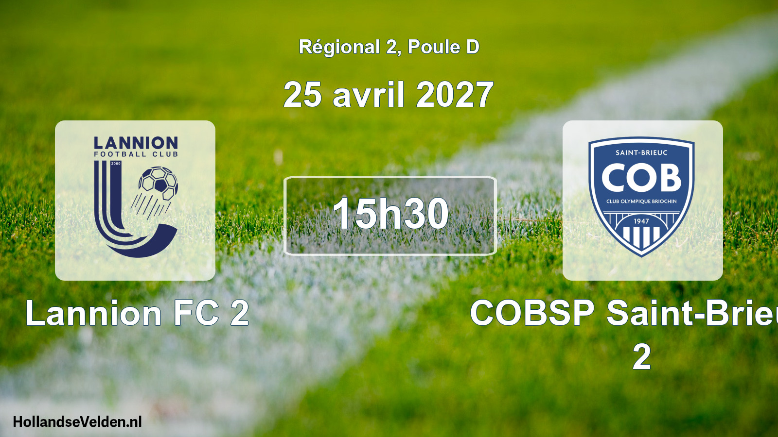 Scheduled Match: Lannion FC 2 - COBSP Saint-Brieuc 2 (25 April 2027)