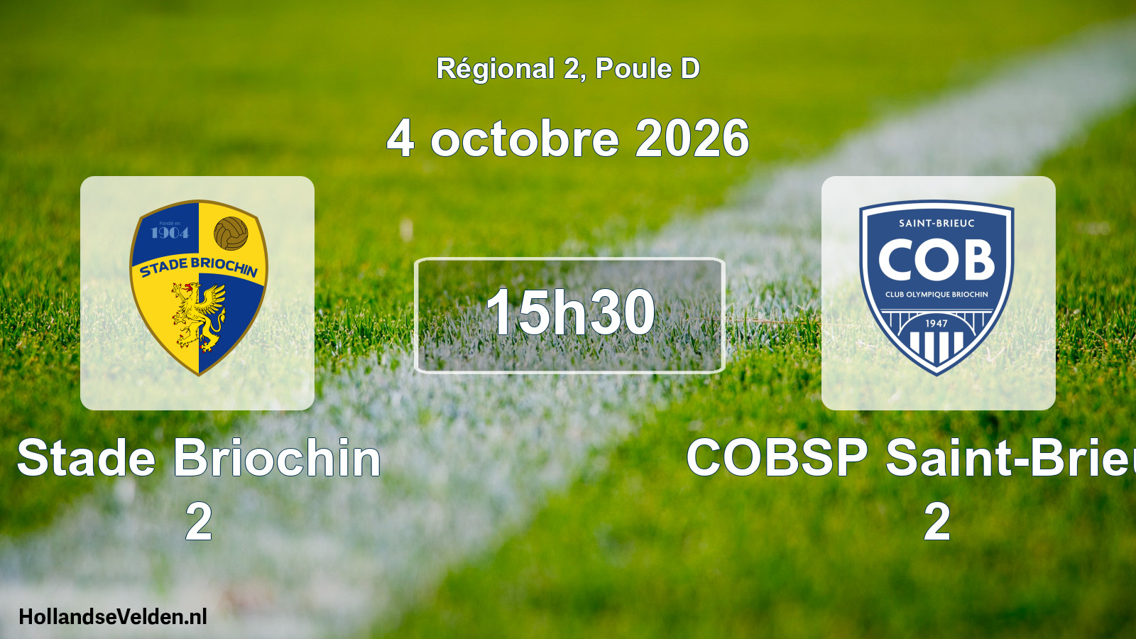 Scheduled Match: Stade Briochin 2 - COBSP Saint-Brieuc 2 (4 October 2026)