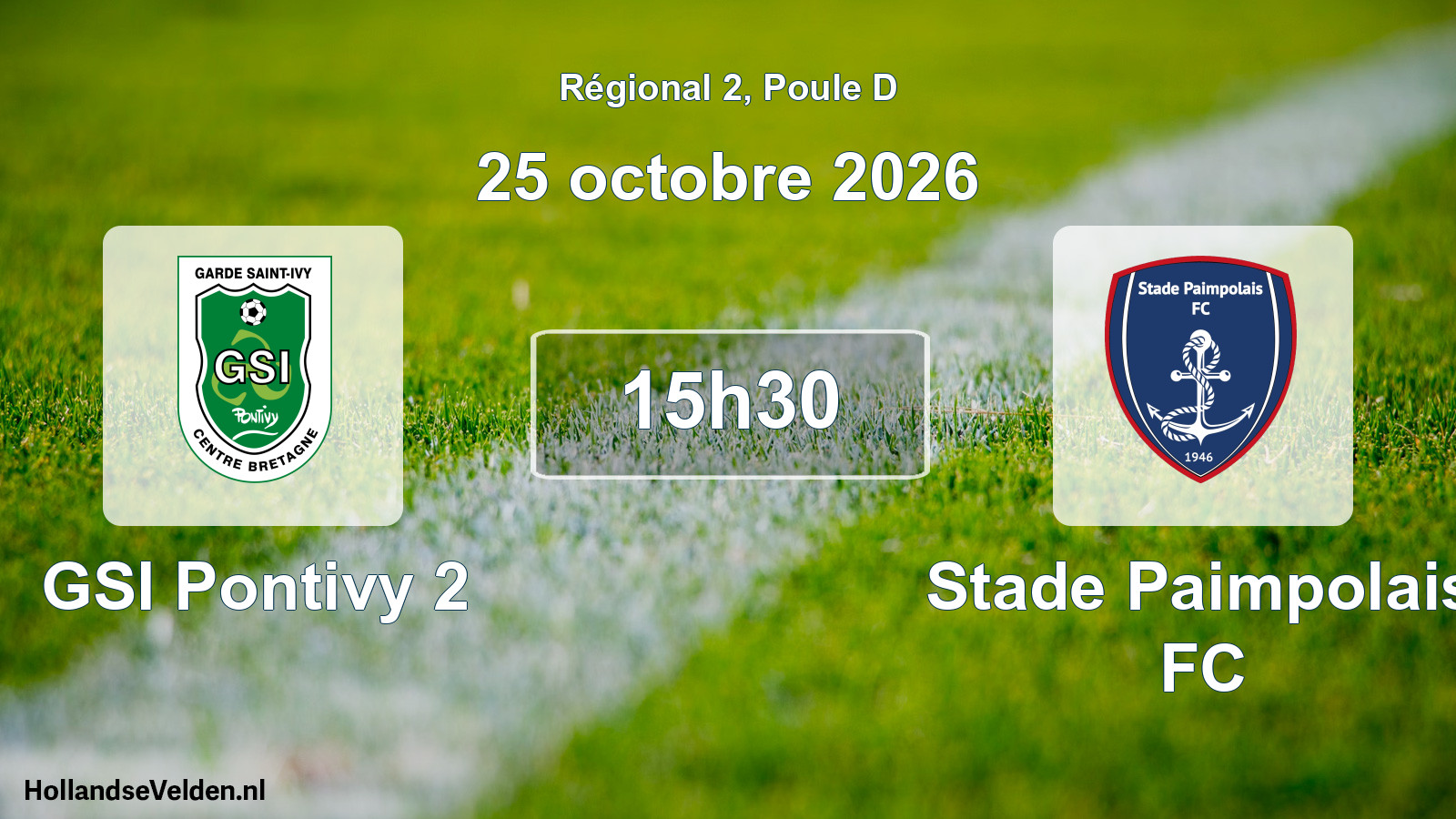 Scheduled Match: GSI Pontivy 2 - Stade Paimpolais FC (25 October 2026)