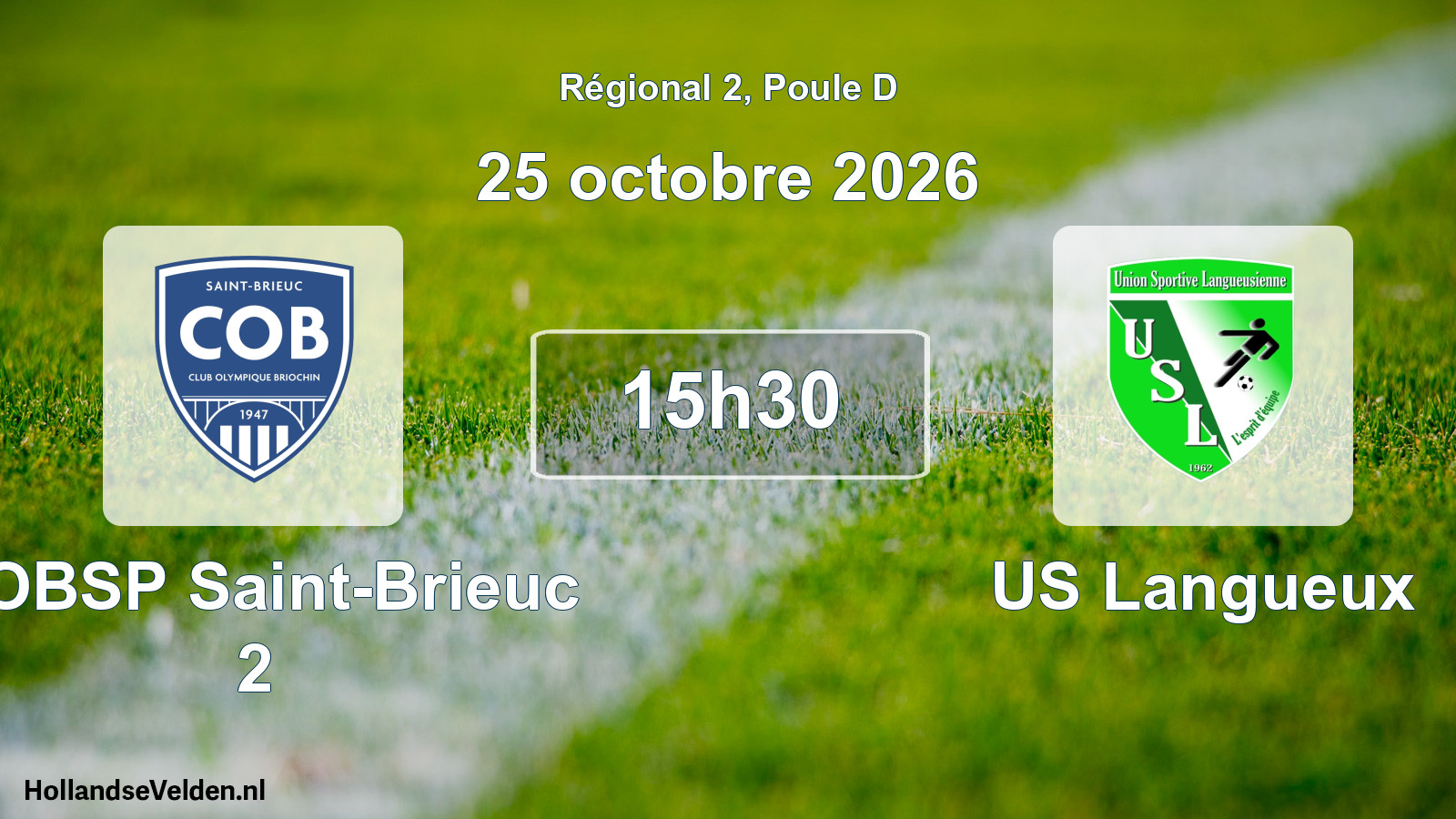 Scheduled Match: COBSP Saint-Brieuc 2 - US Langueux (25 October 2026)