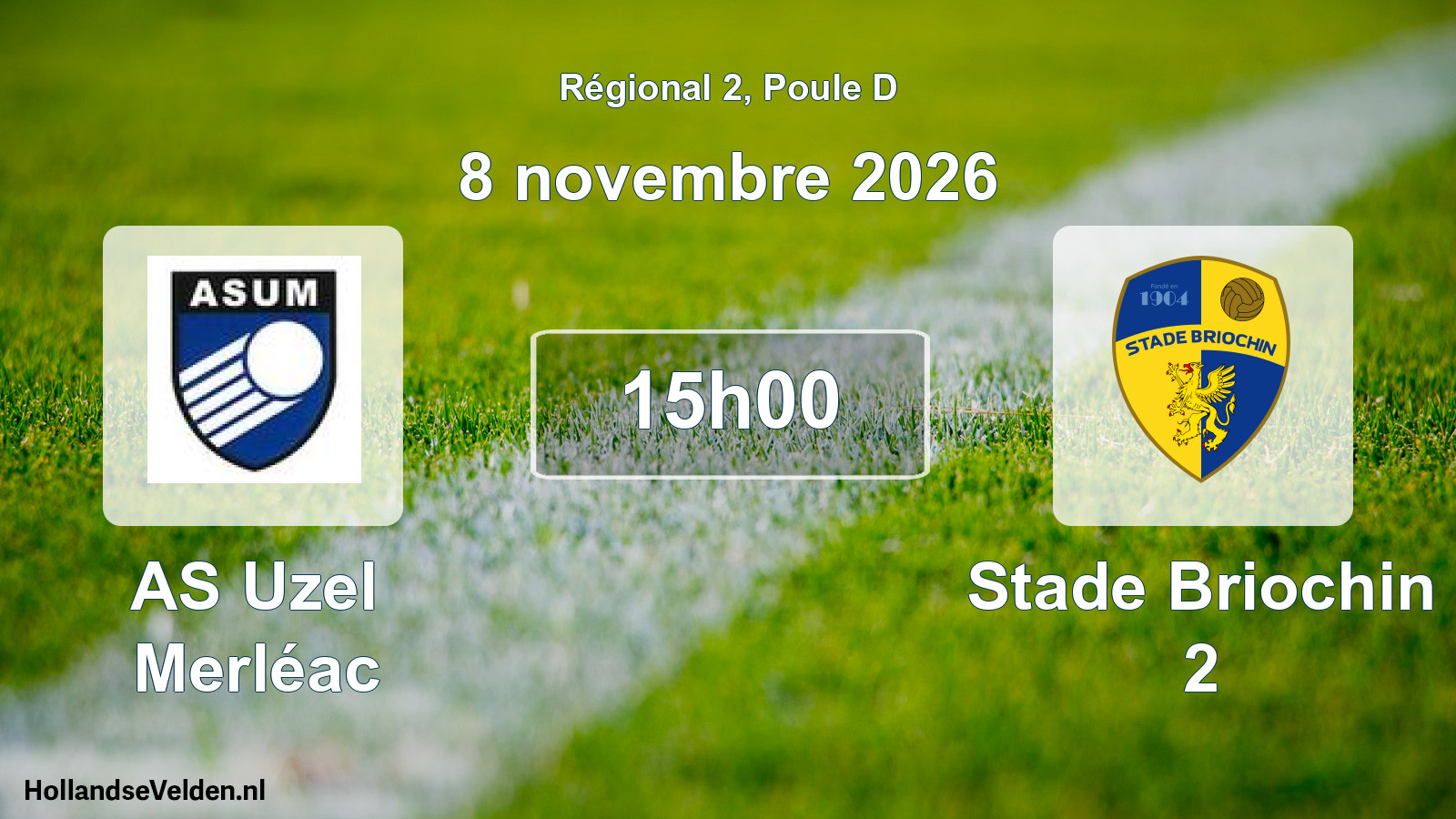 Match programmé: AS Uzel Merléac - Stade Briochin 2 (8 novembre 2026)