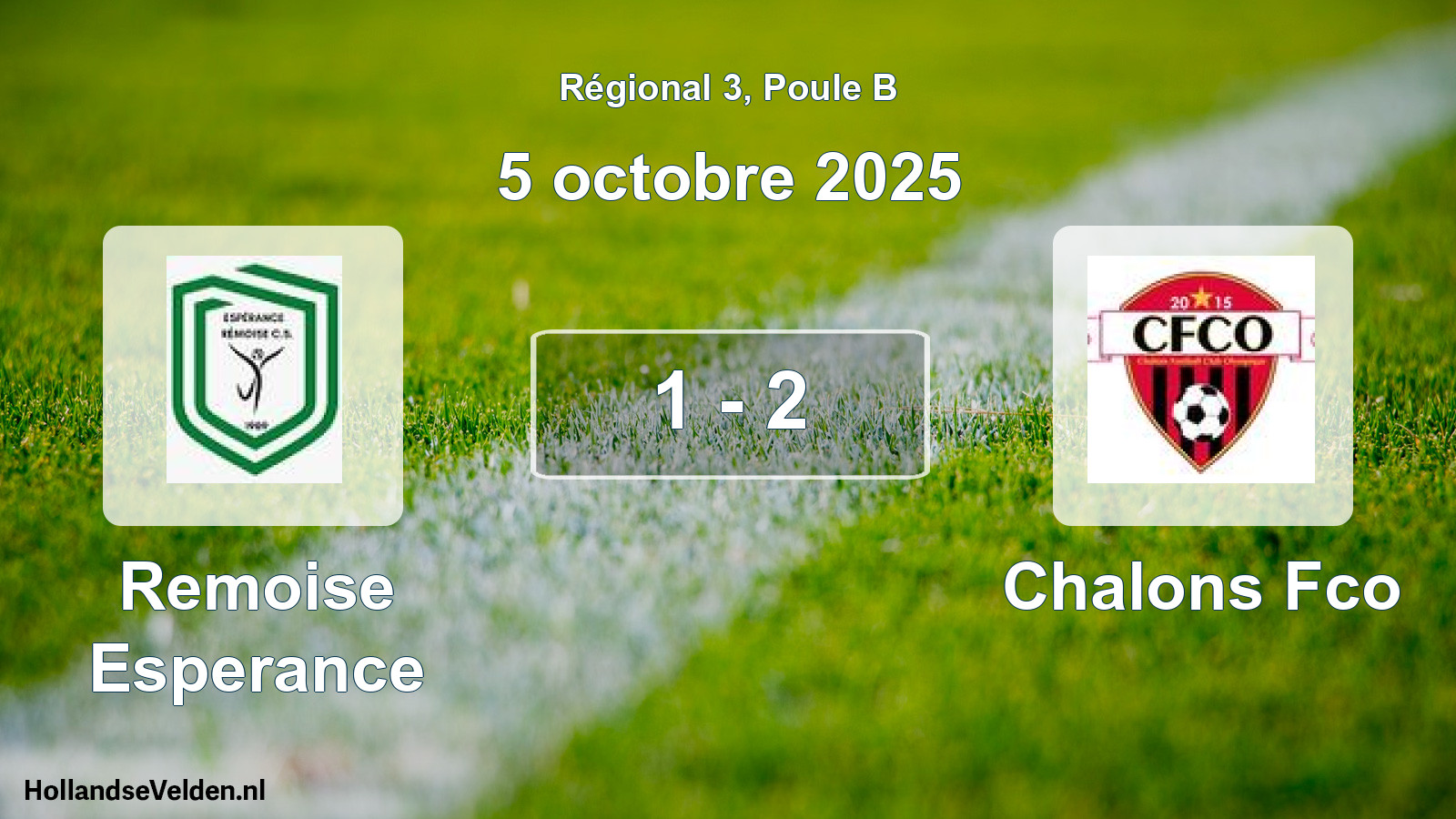 Total number of matches played: Remoise Esperance - Chalons Fco 1 - 2 (5 October 2025)