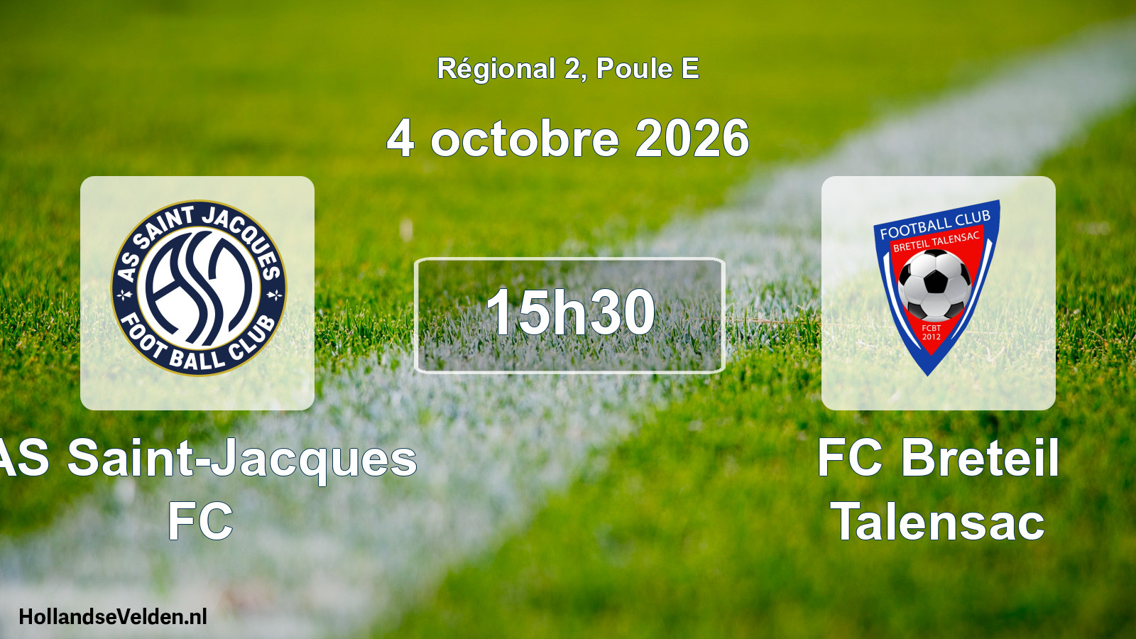 Scheduled Match: AS Saint-Jacques FC - FC Breteil Talensac (4 October 2026)