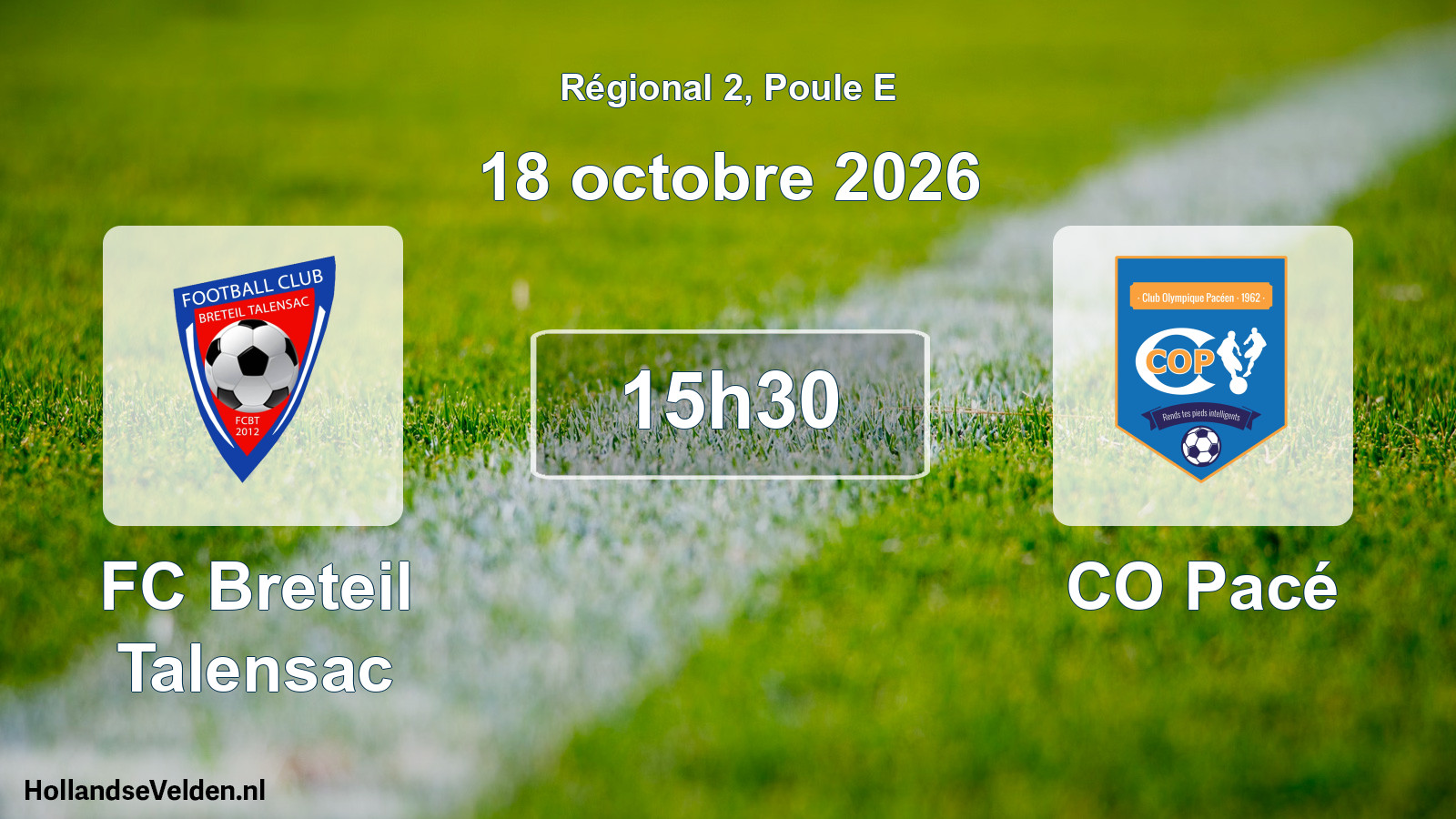 Scheduled Match: FC Breteil Talensac - CO Pacé (18 October 2026)