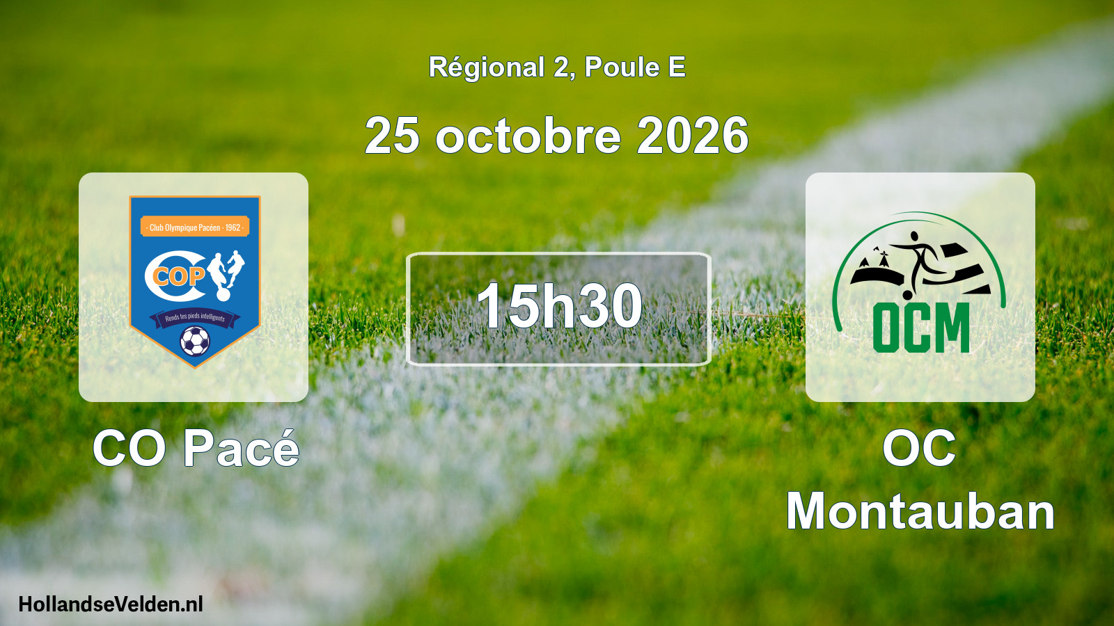 Scheduled Match: CO Pacé - OC Montauban (25 October 2026)