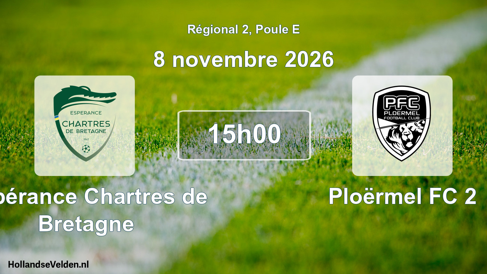 Scheduled Match: Espérance Chartres de Bretagne - Ploërmel FC 2 (8 November 2026)