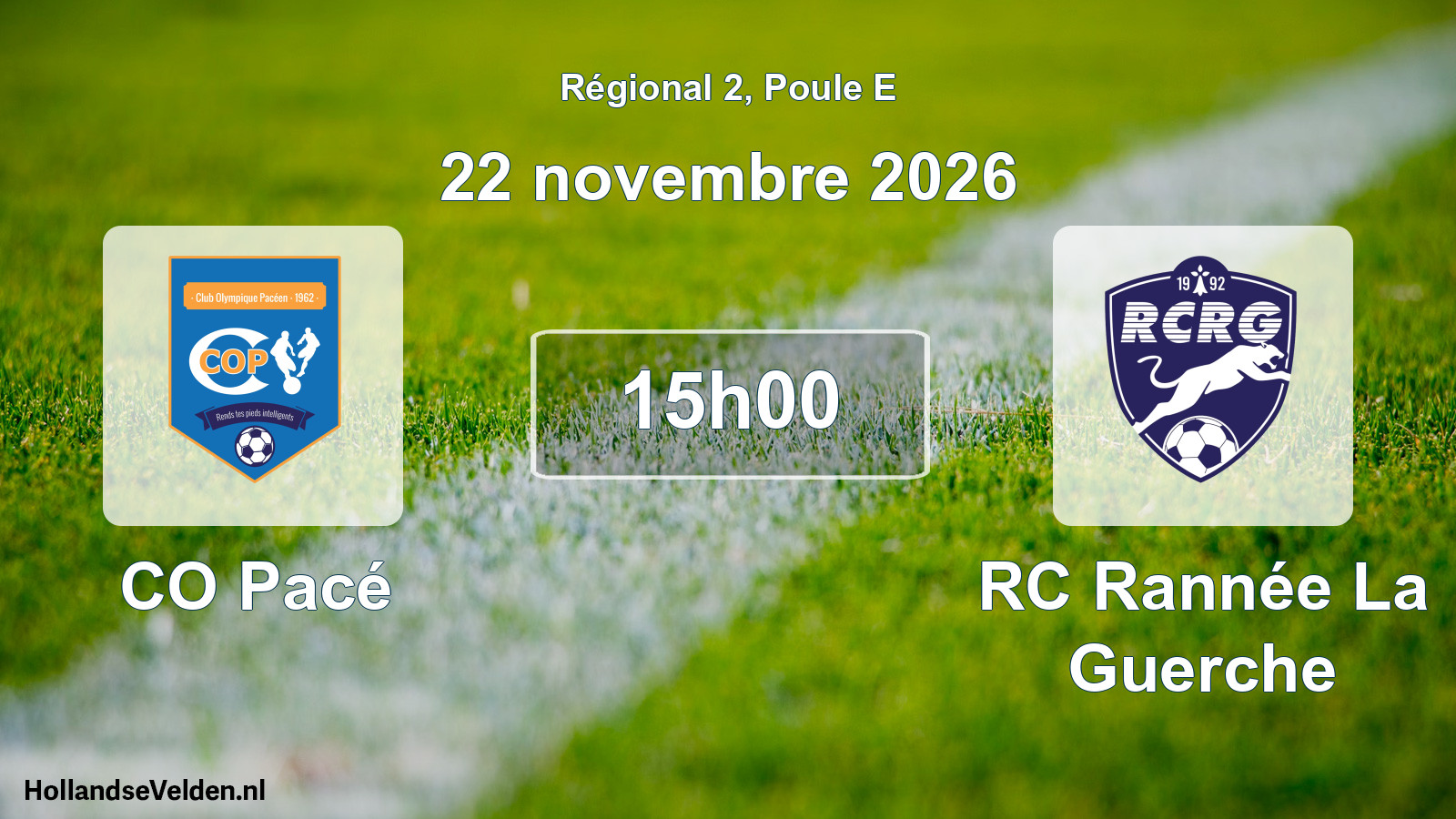 Scheduled Match: CO Pacé - RC Rannée La Guerche (22 November 2026)