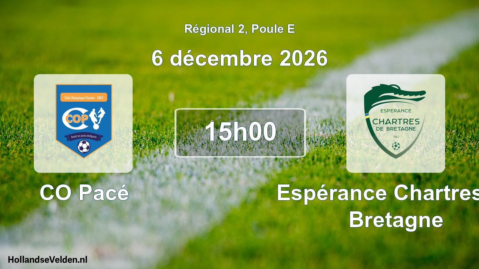 Scheduled Match: CO Pacé - Espérance Chartres de Bretagne (6 December 2026)