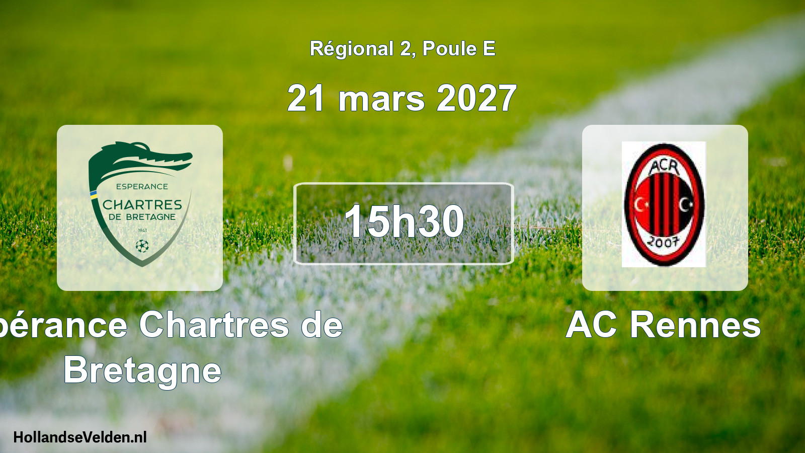 Match programmé: Espérance Chartres de Bretagne - AC Rennes (21 mars 2027)