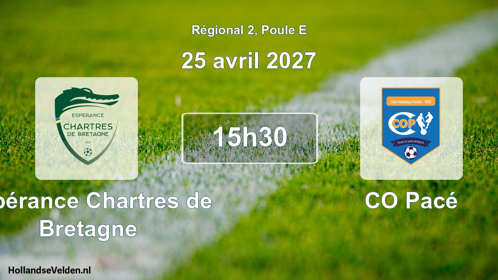 Scheduled Match: Espérance Chartres de Bretagne - CO Pacé (25 April 2027)
