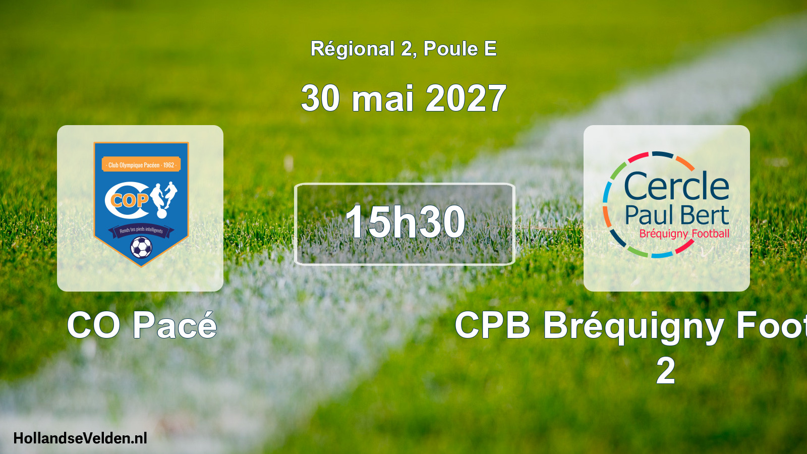 Match programmé: CO Pacé - CPB Bréquigny Football 2 (30 mai 2027)