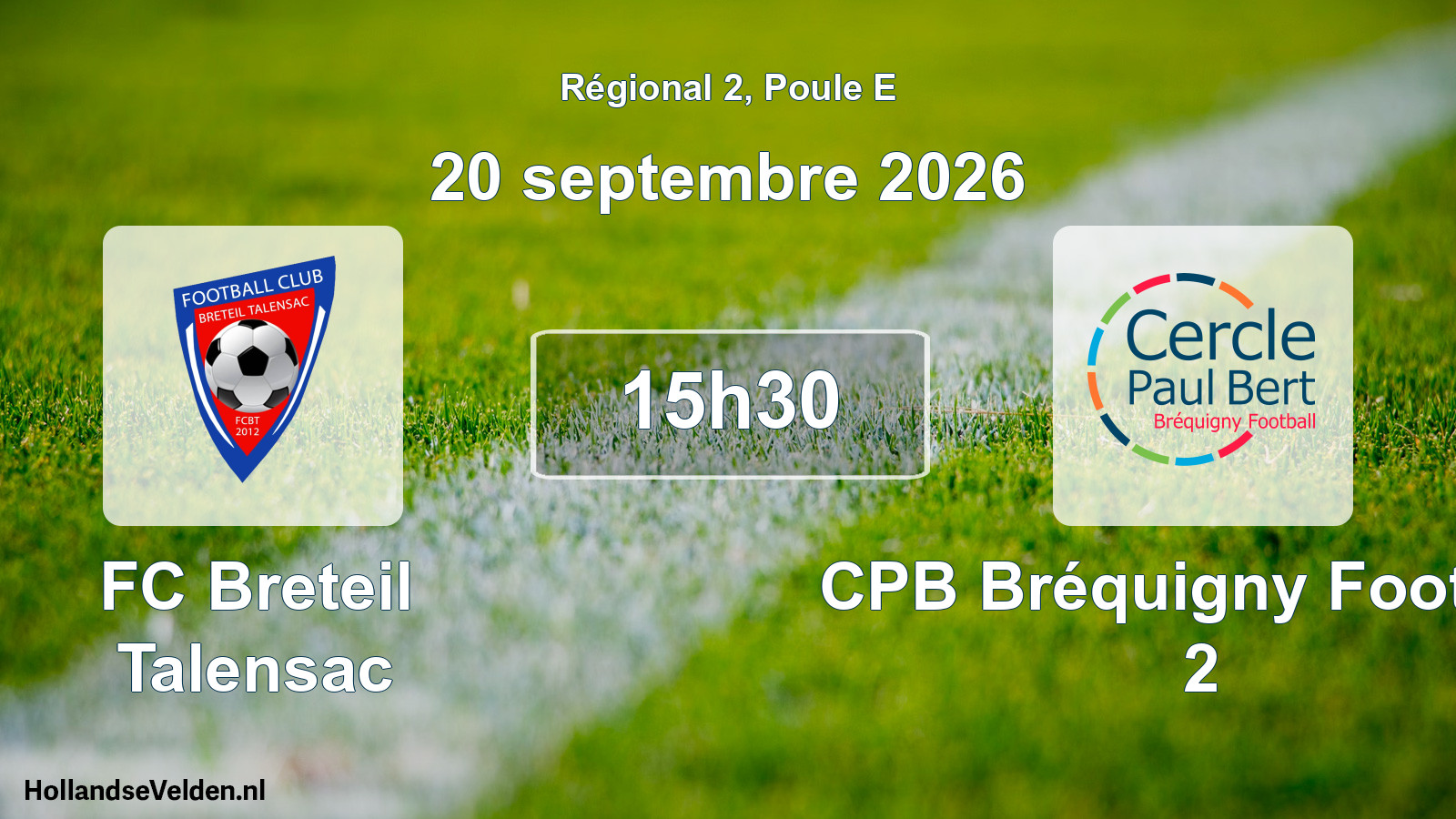 Scheduled Match: FC Breteil Talensac - CPB Bréquigny Football 2 (20 September 2026)