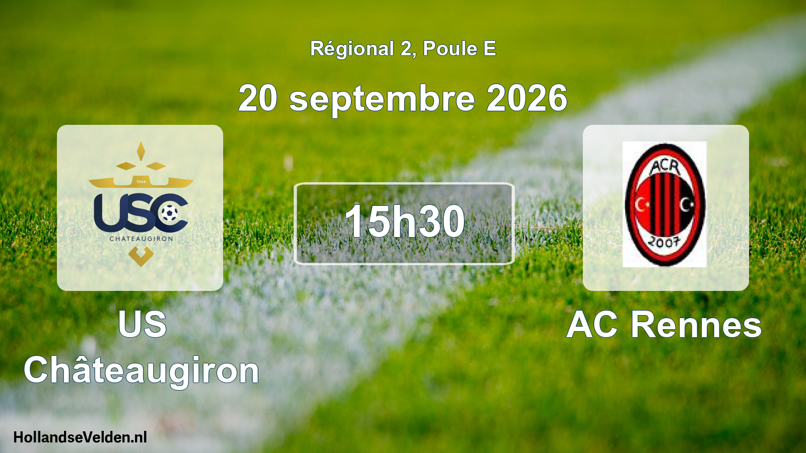 Scheduled Match: US Châteaugiron - AC Rennes (20 September 2026)