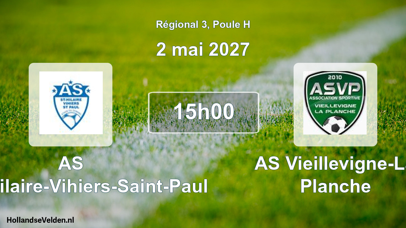 Geplande wedstrijd: AS Saint-Hilaire-Vihiers-Saint-Paul - AS Vieillevigne-La Planche (2 mei 2027)