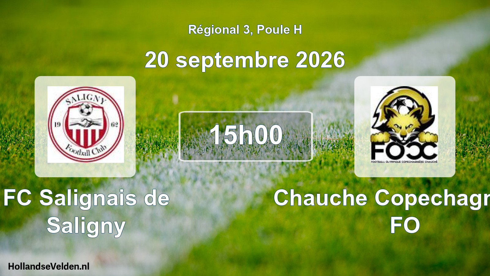 Match programmé: FC Salignais de Saligny - Chauche Copechagnière FO (20 septembre 2026)