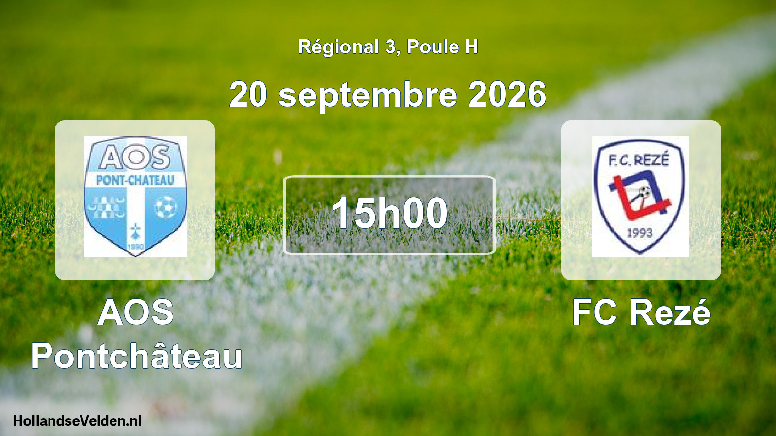Scheduled Match: AOS Pontchâteau - FC Rezé (20 September 2026)