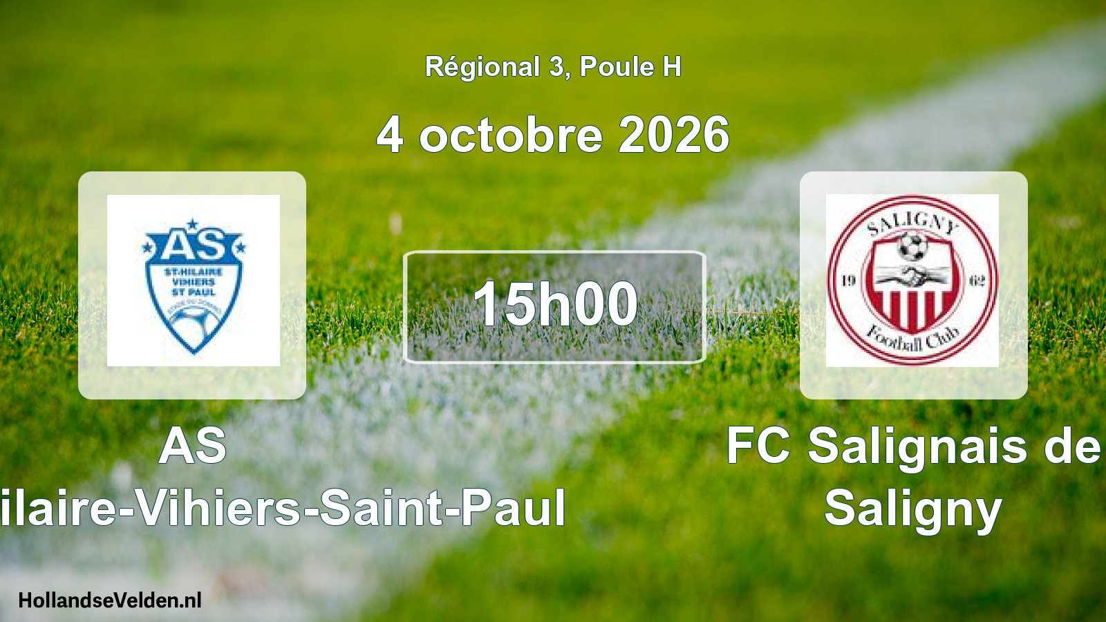 Scheduled Match: AS Saint-Hilaire-Vihiers-Saint-Paul - FC Salignais de Saligny (4 October 2026)