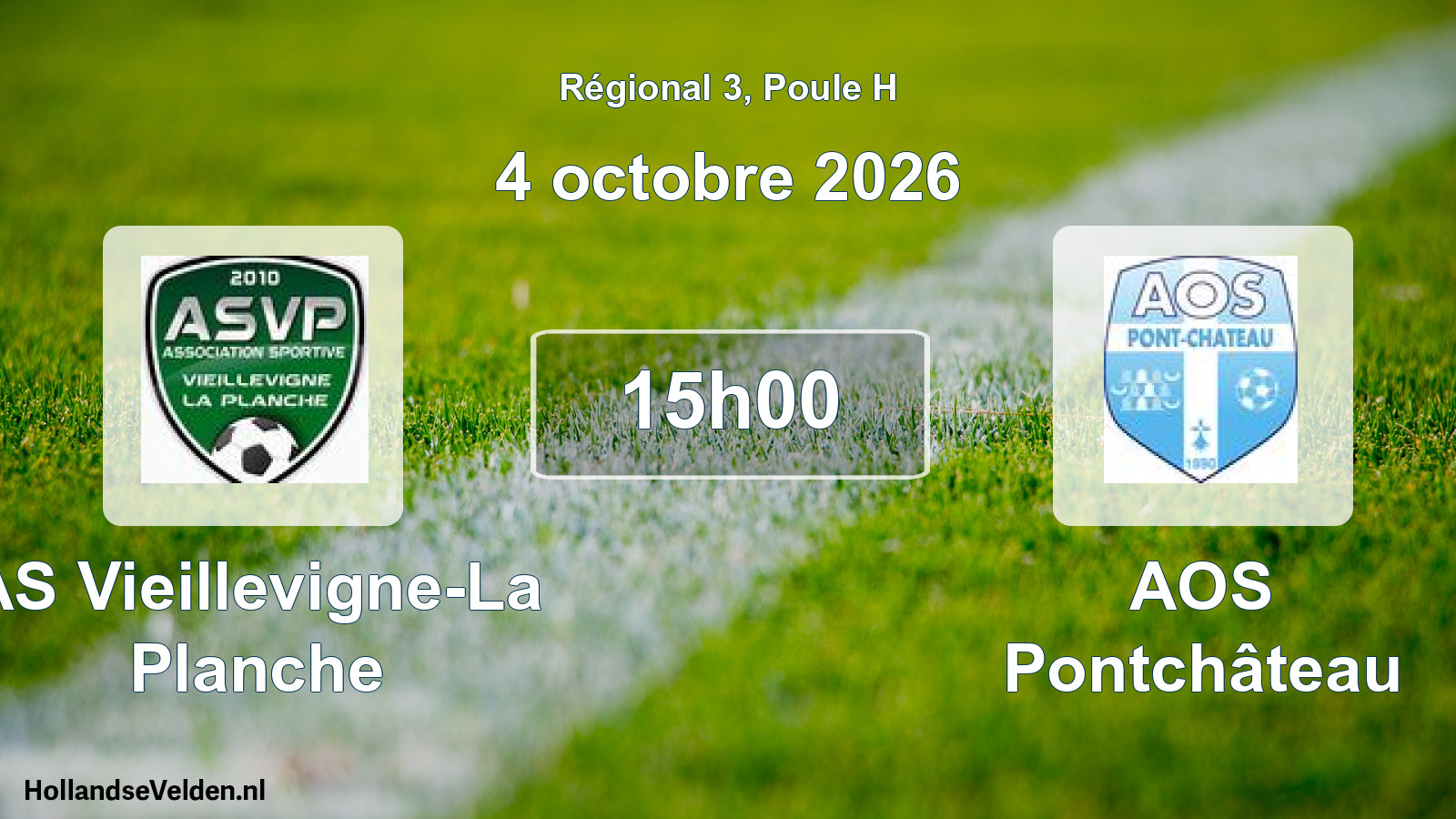 Scheduled Match: AS Vieillevigne-La Planche - AOS Pontchâteau (4 October 2026)