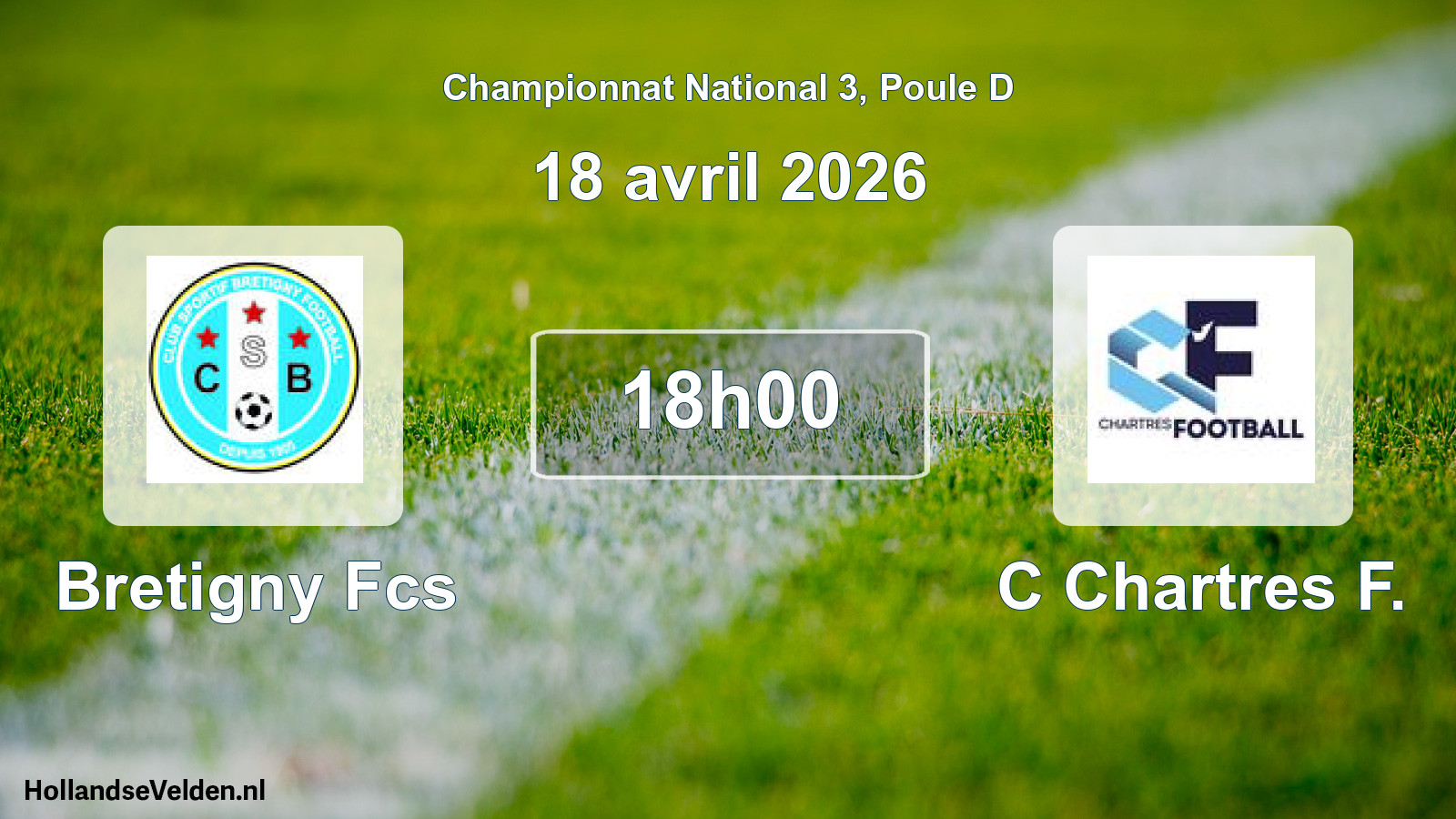 Scheduled Match: Bretigny Fcs - C Chartres F. (18 April 2026)