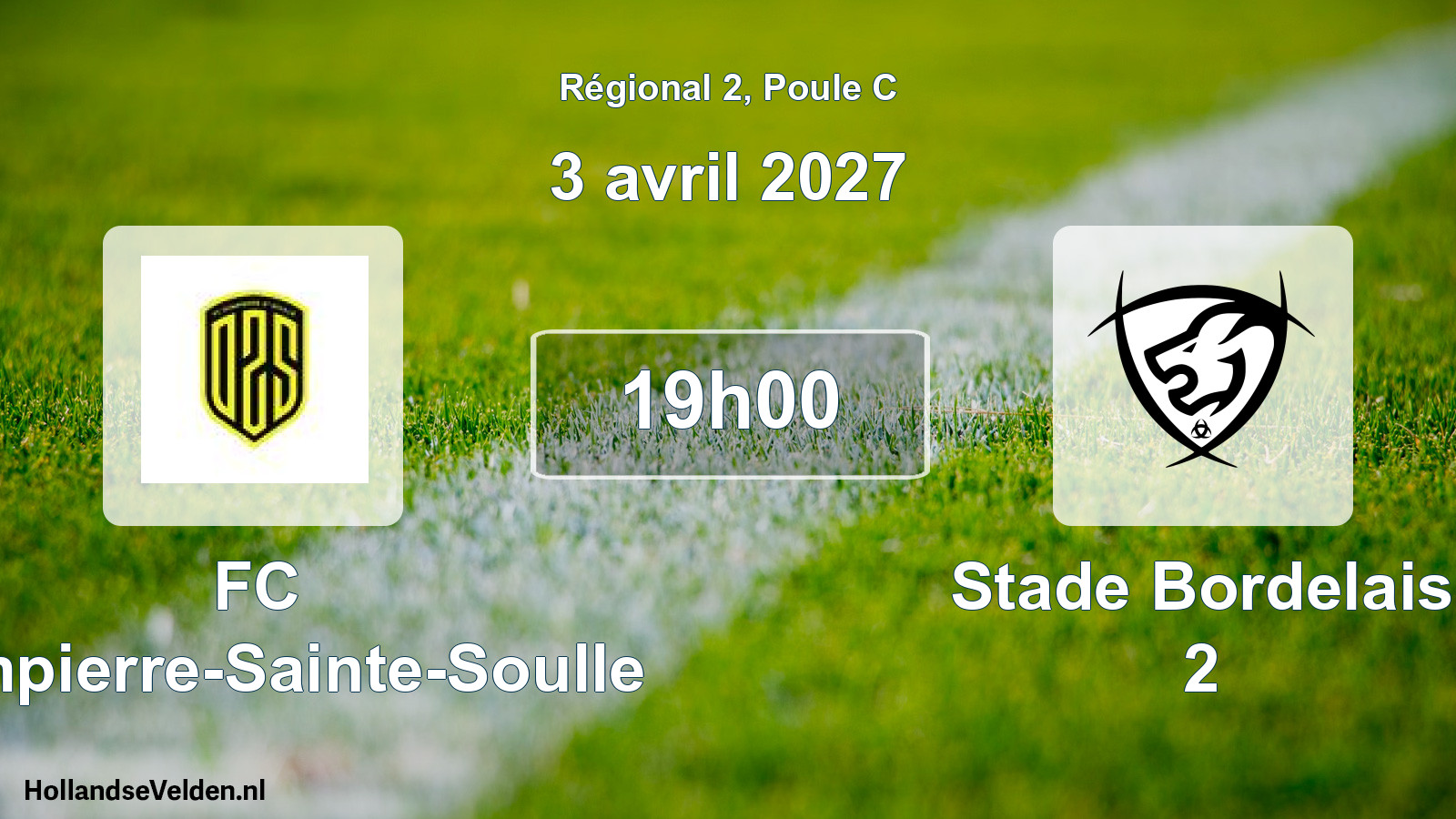 Scheduled Match: FC Dompierre-Sainte-Soulle - Stade Bordelais 2 (3 April 2027)