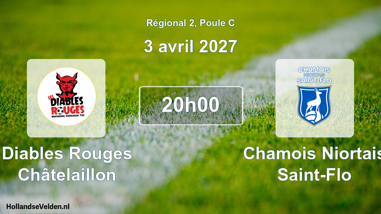 Scheduled Match: Diables Rouges Châtelaillon - Chamois Niortais Saint-Flo (3 April 2027)