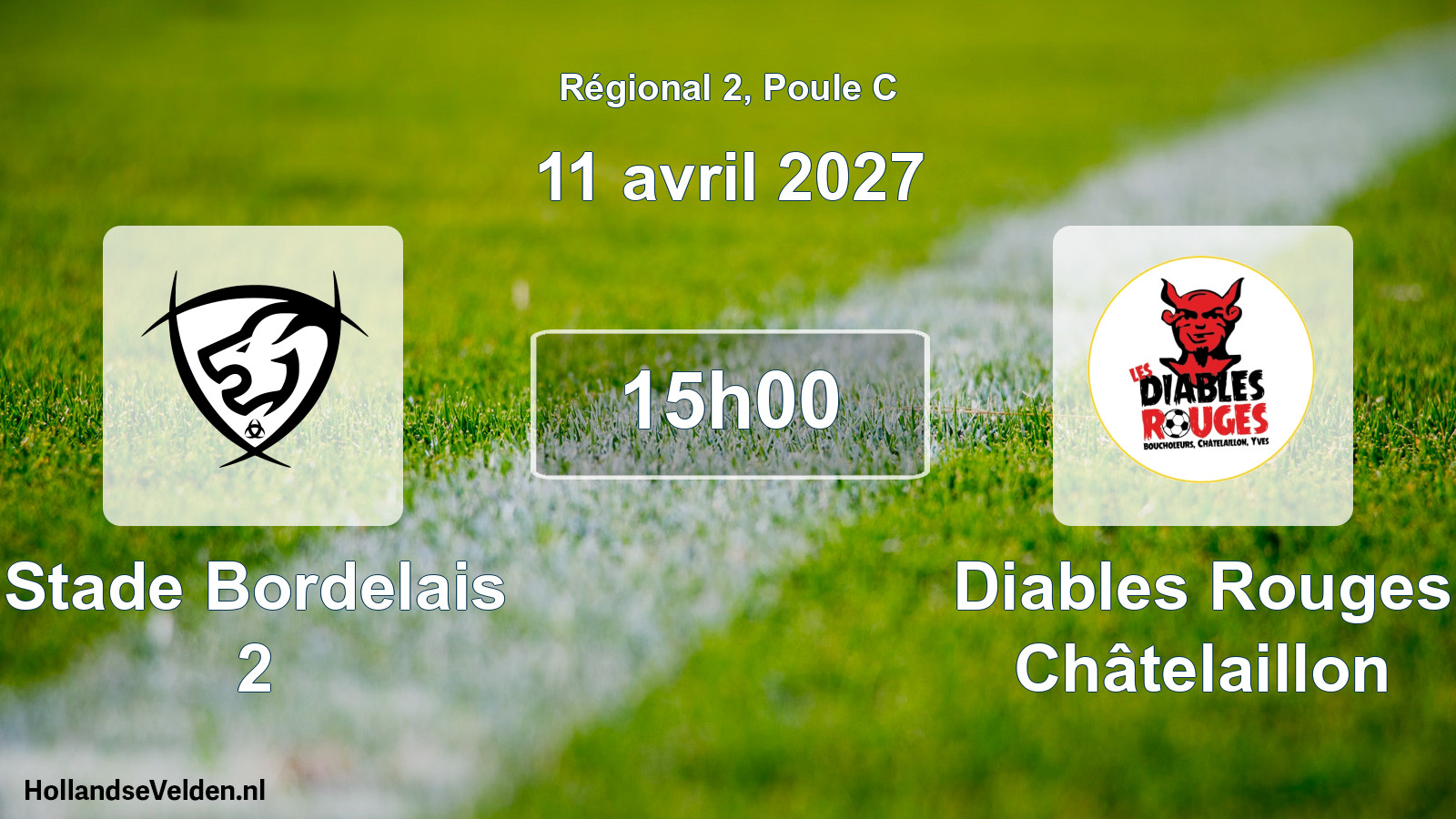 Scheduled Match: Stade Bordelais 2 - Diables Rouges Châtelaillon (11 April 2027)