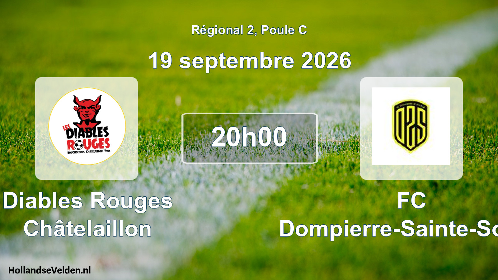 Scheduled Match: Diables Rouges Châtelaillon - FC Dompierre-Sainte-Soulle (19 September 2026)