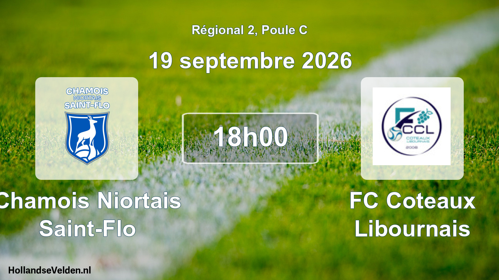 Scheduled Match: Chamois Niortais Saint-Flo - FC Coteaux Libournais (19 September 2026)
