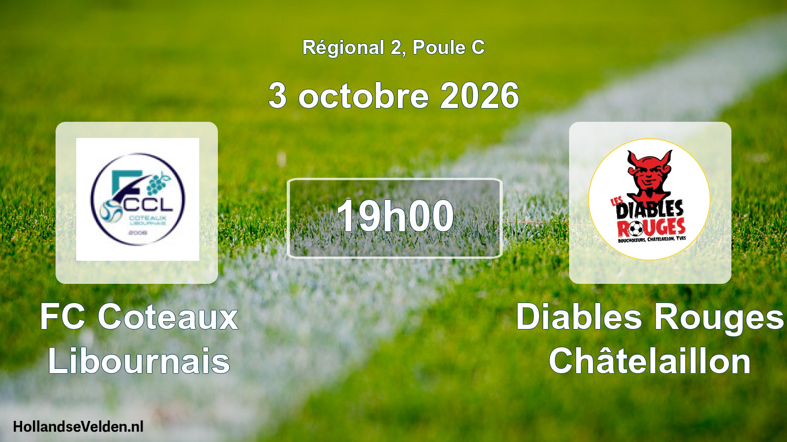 Scheduled Match: FC Coteaux Libournais - Diables Rouges Châtelaillon (3 October 2026)