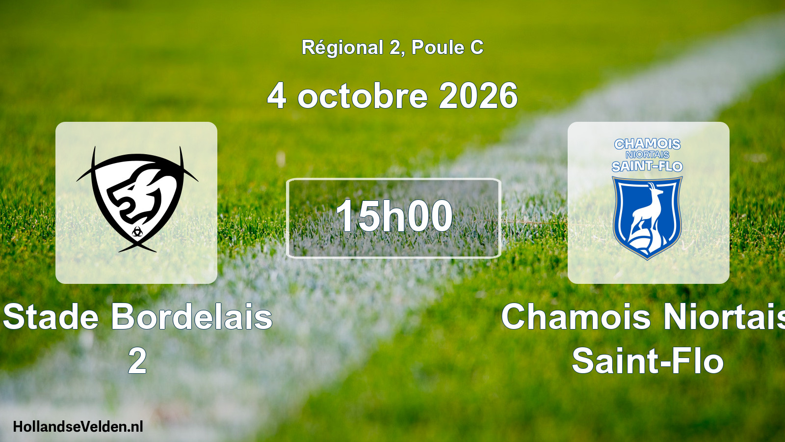Scheduled Match: Stade Bordelais 2 - Chamois Niortais Saint-Flo (4 October 2026)