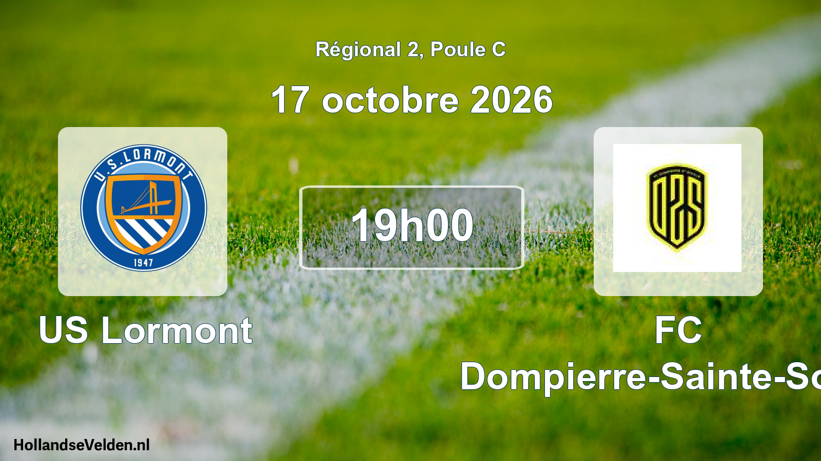 Match programmé: US Lormont - FC Dompierre-Sainte-Soulle (17 octobre 2026)