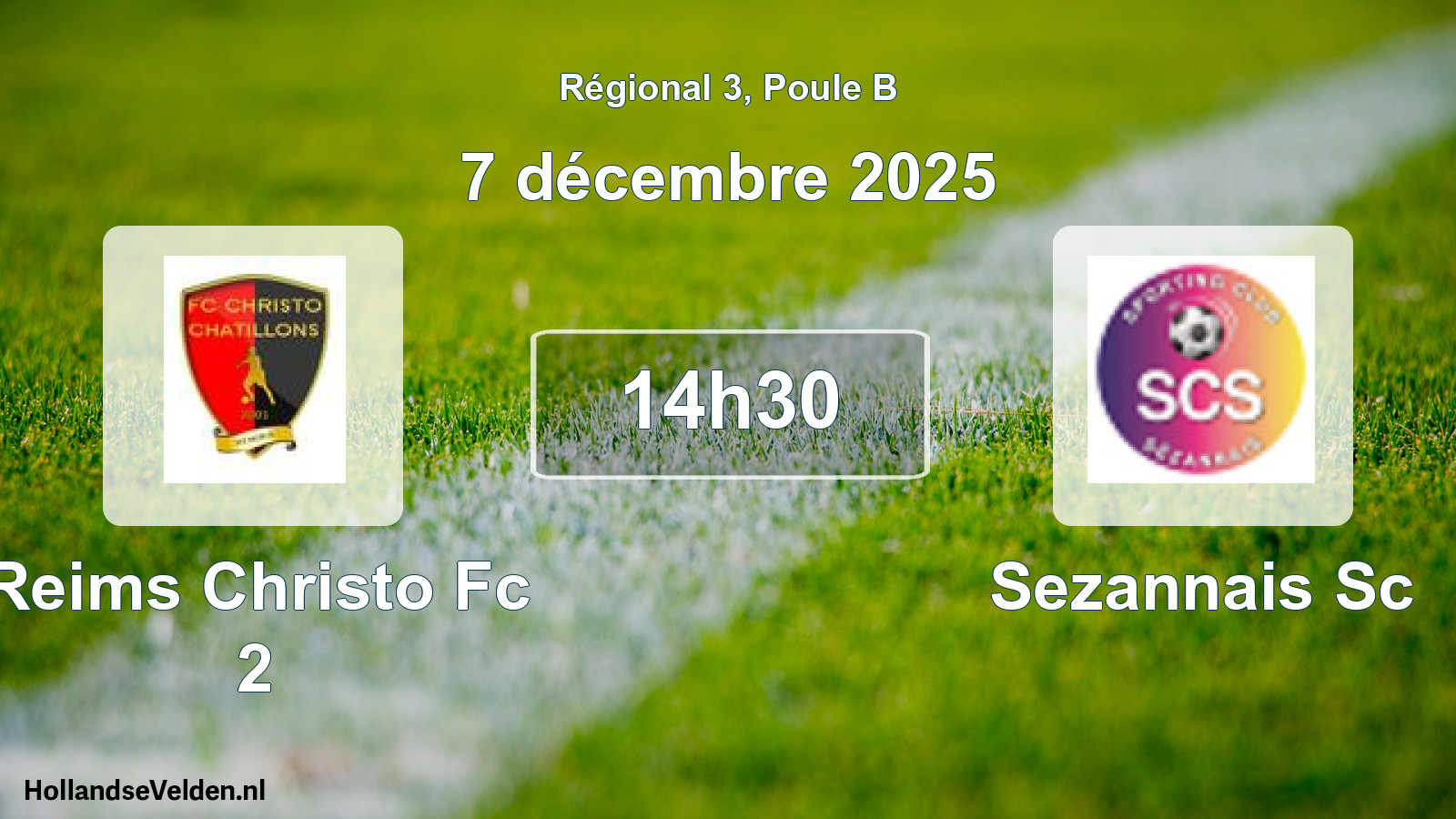 Geplande wedstrijd: Reims Christo Fc 2 - Sezannais Sc (7 décembre 2025)