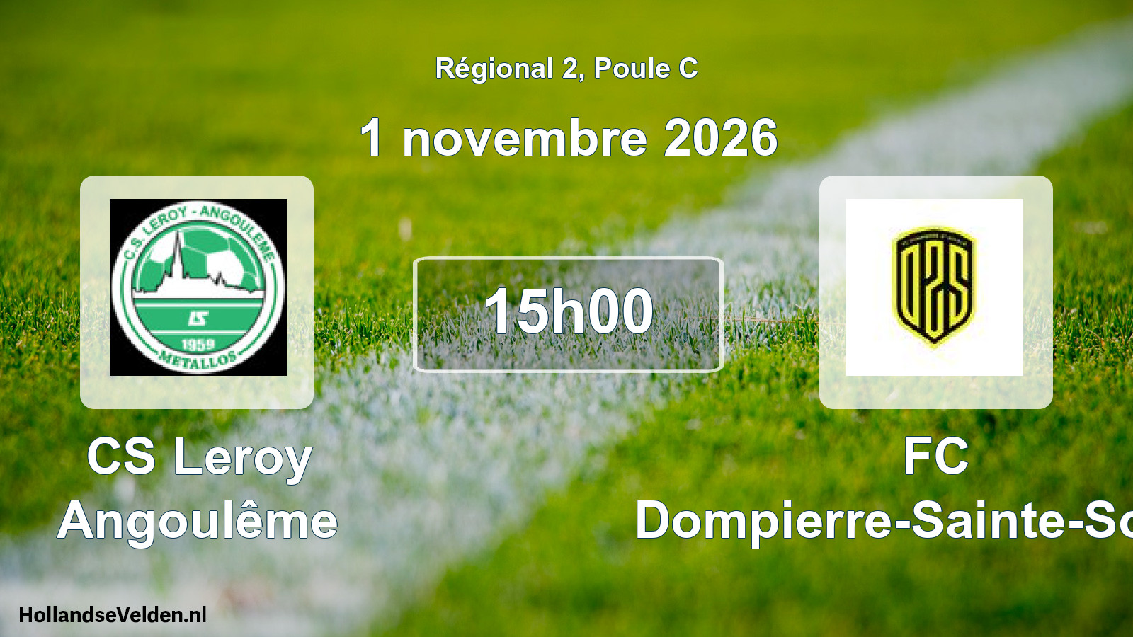 Scheduled Match: CS Leroy Angoulême - FC Dompierre-Sainte-Soulle (1 November 2026)