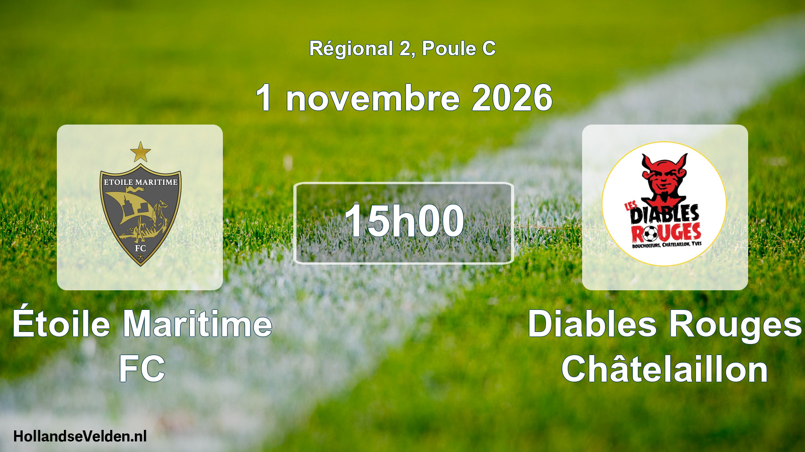 Geplande wedstrijd: Étoile Maritime FC - Diables Rouges Châtelaillon (1 november 2026)