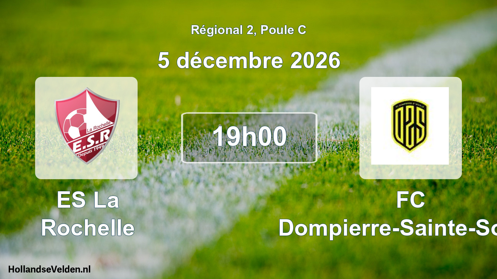 Match programmé: ES La Rochelle - FC Dompierre-Sainte-Soulle (5 décembre 2026)
