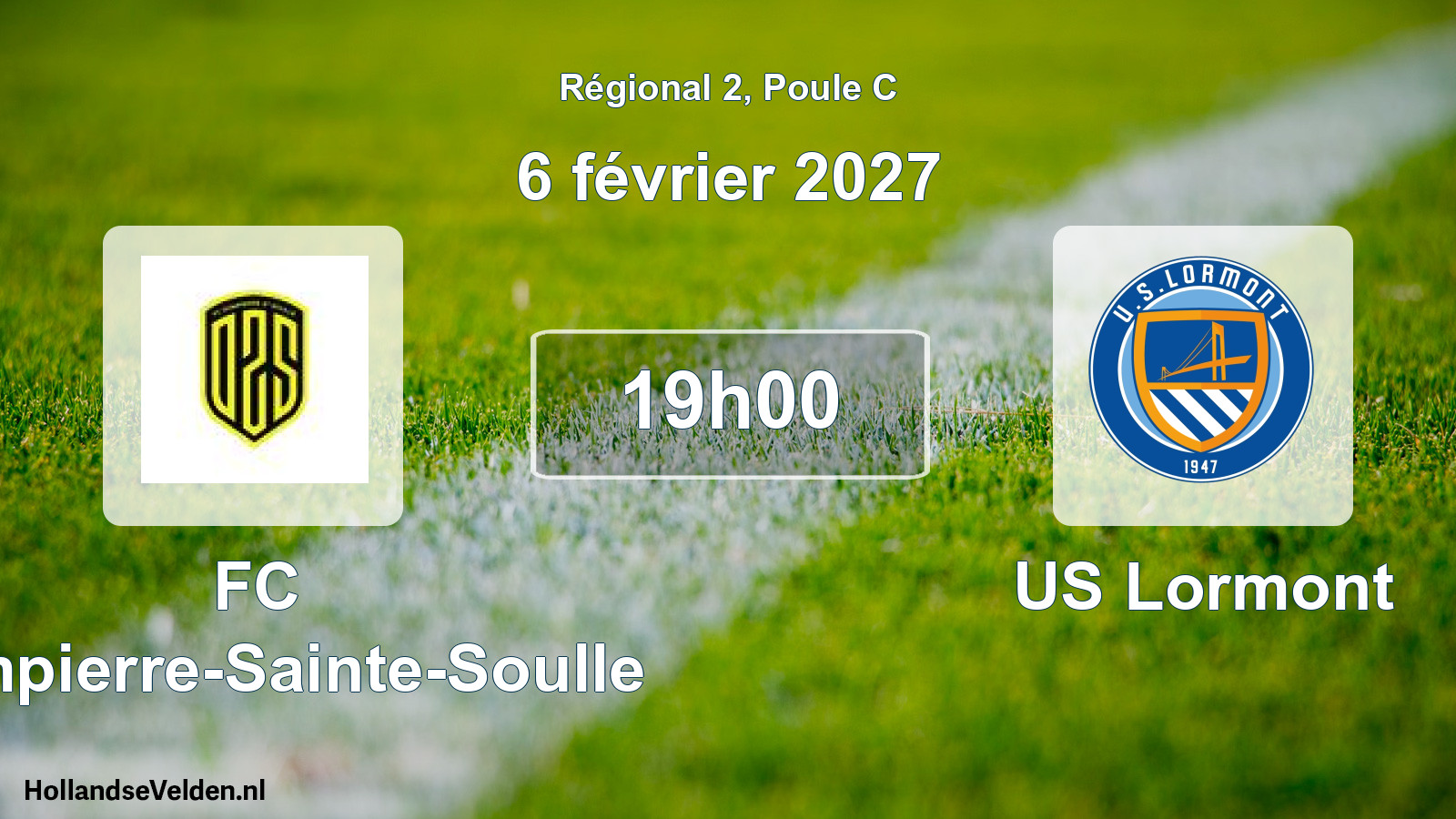 Geplande wedstrijd: FC Dompierre-Sainte-Soulle - US Lormont (6 februari 2027)