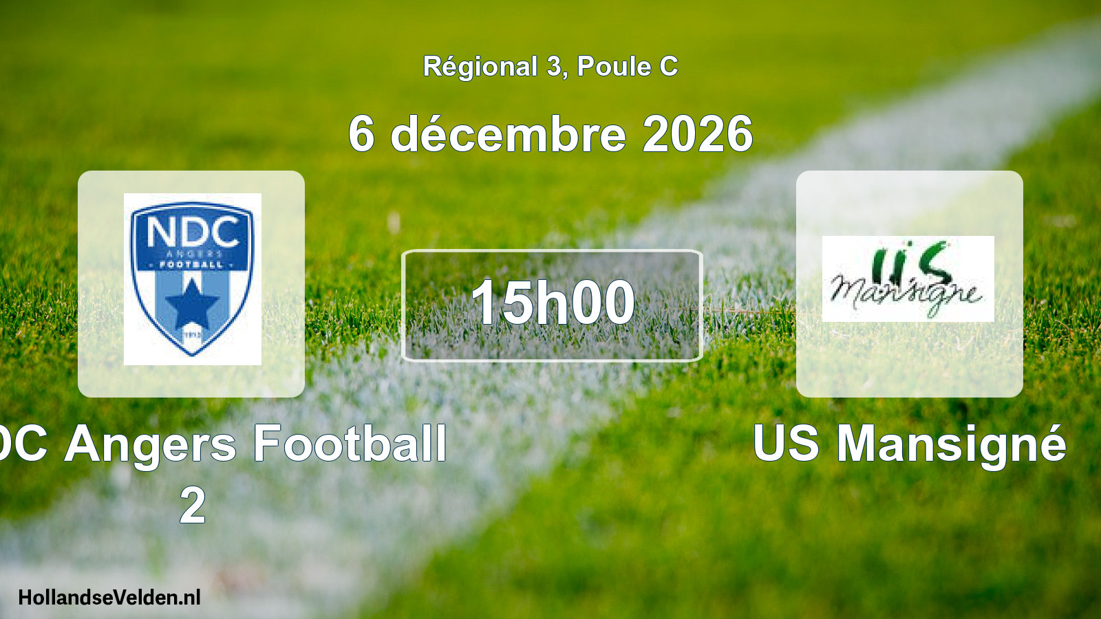 Scheduled Match: NDC Angers Football 2 - US Mansigné (6 December 2026)