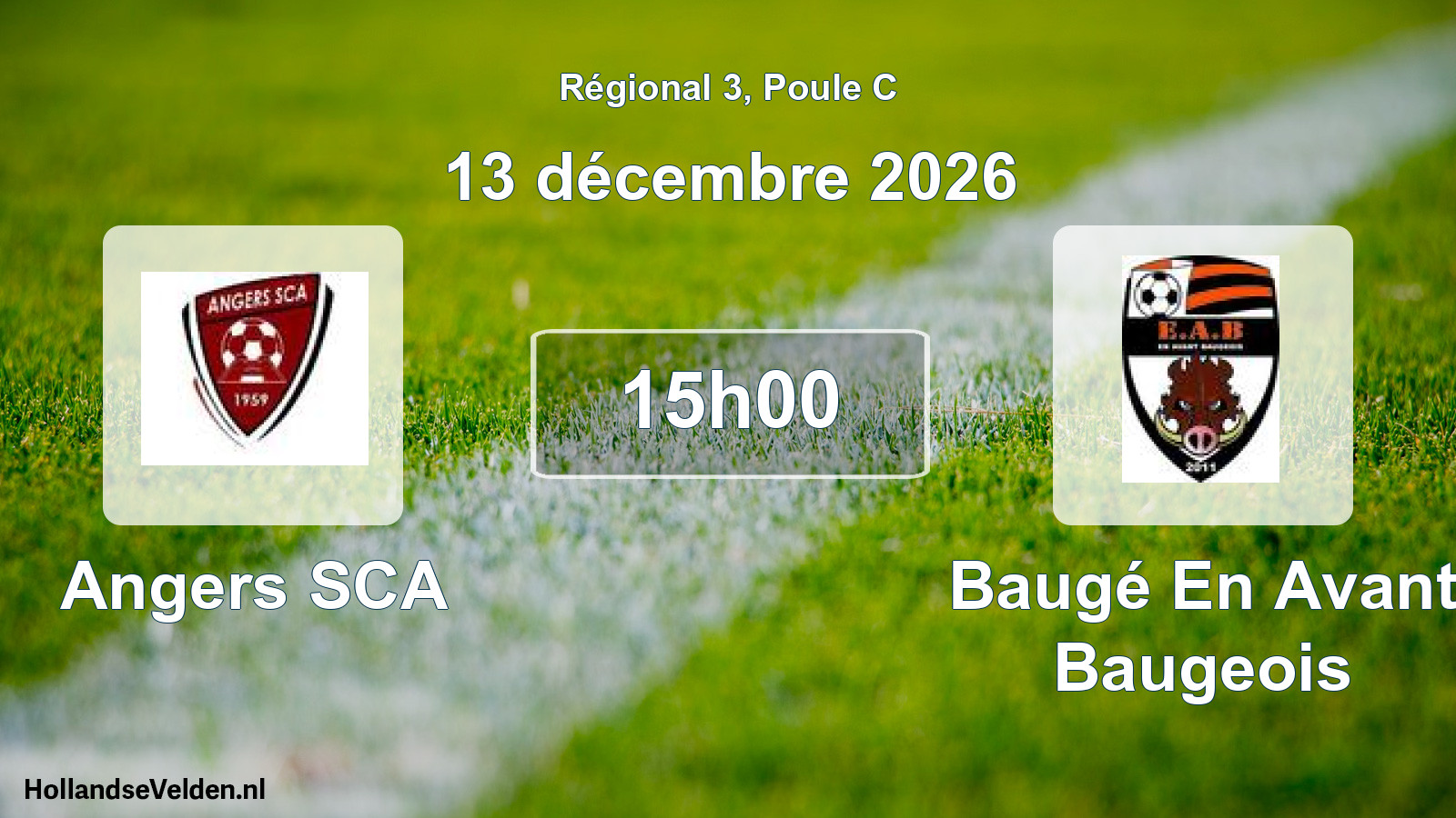 Scheduled Match: Angers SCA - Baugé En Avant Baugeois (13 December 2026)
