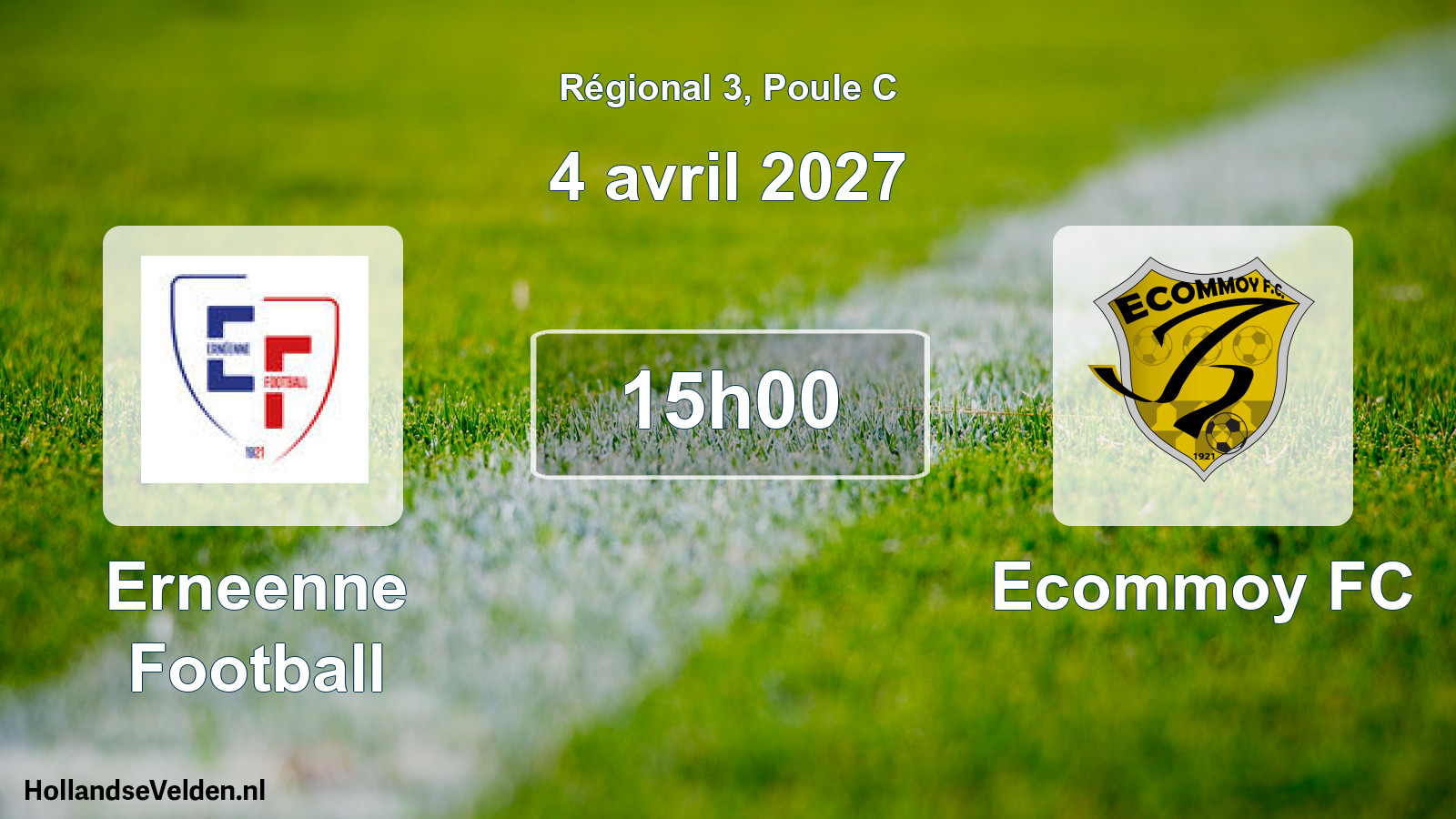 Scheduled Match: Erneenne Football - Ecommoy FC (4 April 2027)