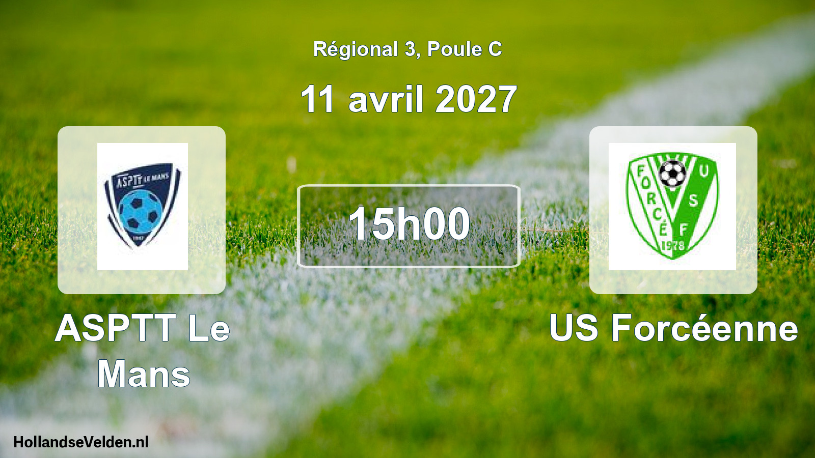 Match programmé: ASPTT Le Mans - US Forcéenne (11 avril 2027)
