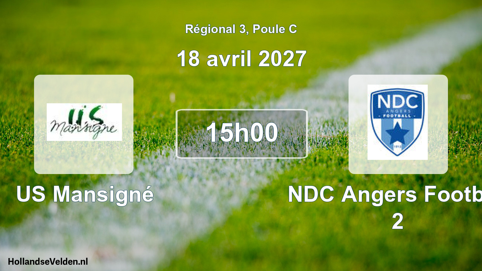 Scheduled Match: US Mansigné - NDC Angers Football 2 (18 April 2027)