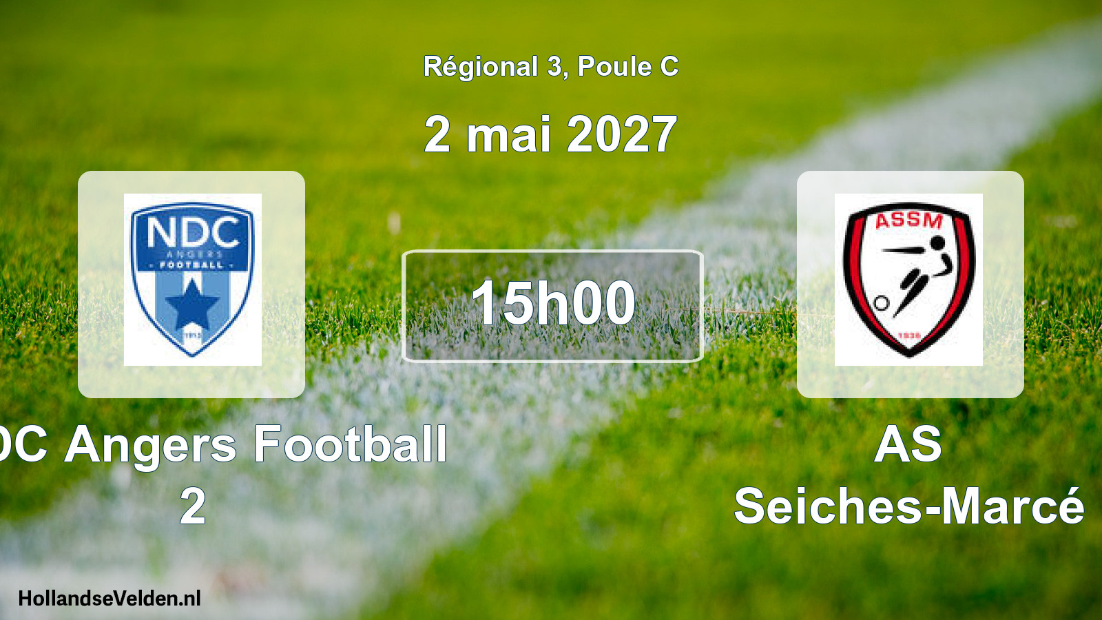 Scheduled Match: NDC Angers Football 2 - AS Seiches-Marcé (2 May 2027)